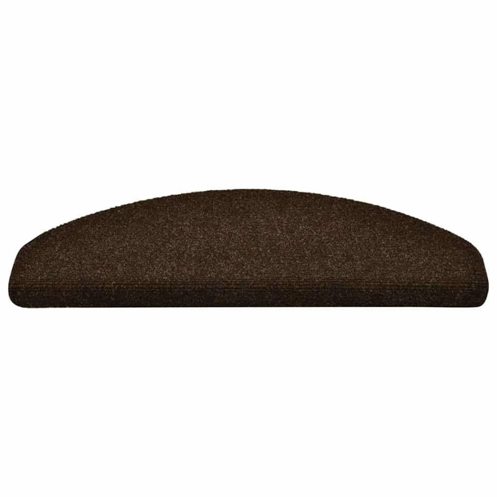 Stair Mats Self-adhesive 5 pcs 65x21x4 cm Brown Half Round Large
