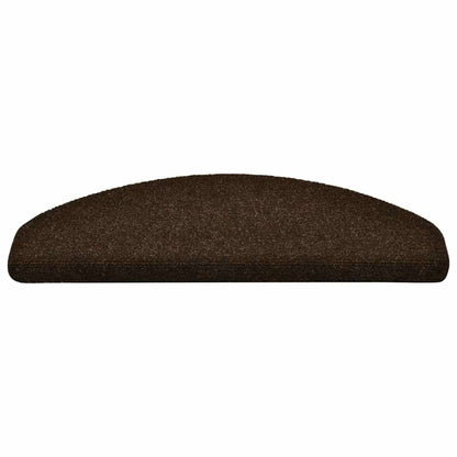 Stair Mats Self-adhesive 5 pcs 65x21x4 cm Brown Half Round Large