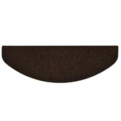 Stair Mats Self-adhesive 10 pcs 65x21x4 cm Brown Half Round Large