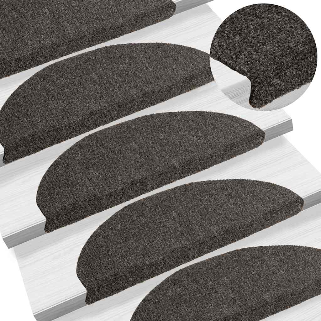 Stair Mat | Set of 5 | Anthracite | Needle-punched fabric (100% PP)