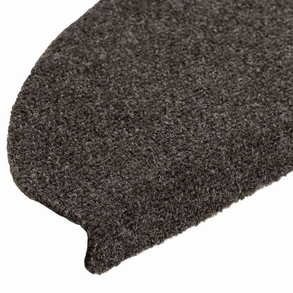 Stair Mats Self-adhesive 10 pcs 65x21x4 cm Anthracite Half Round Large