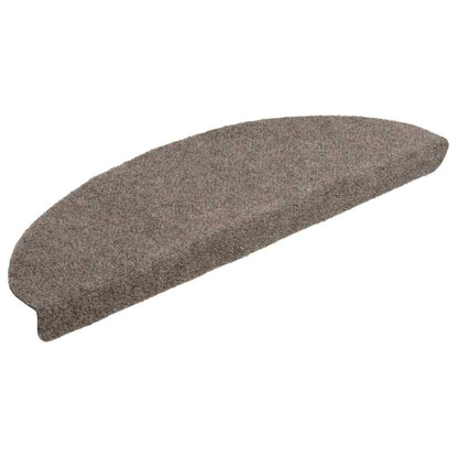 Stair Mats Self-adhesive 5 pcs 65x21x4 cm Beige Half Round Large