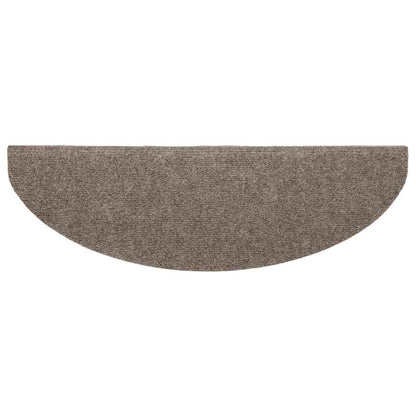 Stair Mats Self-adhesive 5 pcs 65x21x4 cm Beige Half Round Large