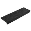 Stair Mats Self-adhesive 10 pcs 65x21x4 cm Black Rectangular Edge