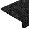 Stair Mats Self-adhesive 10 pcs 65x21x4 cm Black Rectangular Edge