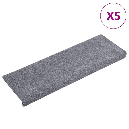 Carpet Stair Tread | Set of 5 | Light Grey