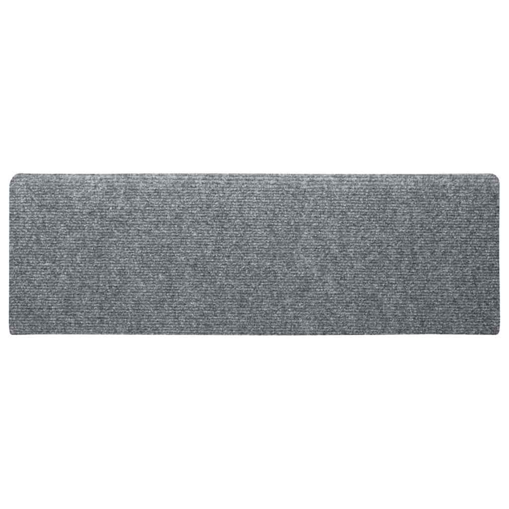 Stair Mats Self-adhesive 10 pcs 65x21x4 cm Light Grey Rectangular Edge