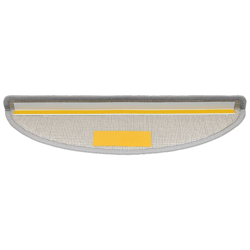Stair Mats 10 pcs 56x17x3 cm Light Grey Half Round