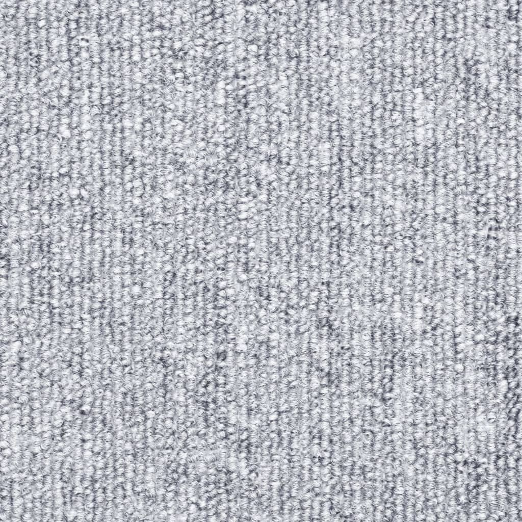 Stair Mats 10 pcs 56x17x3 cm Light Grey Half Round