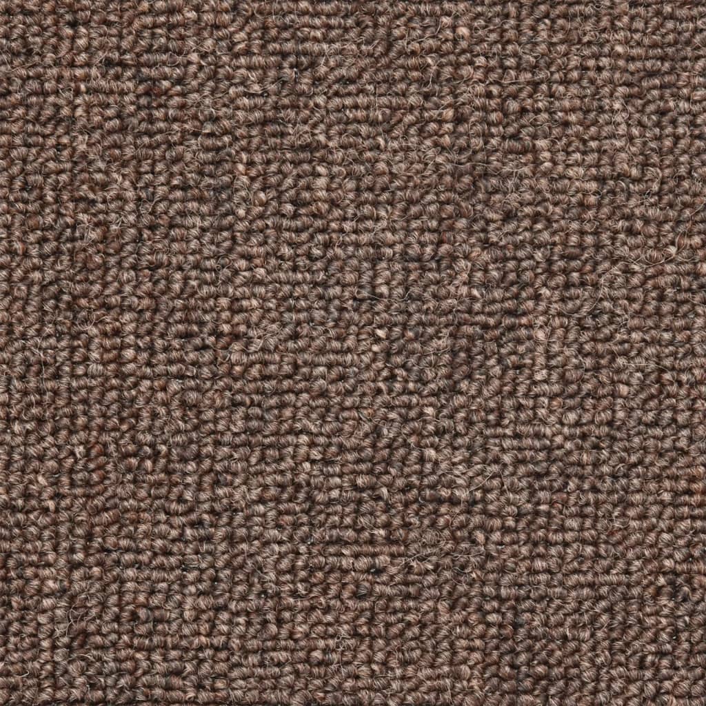 Stair Mats 10 pcs 56x17x3 cm Coffee Brown Half Round