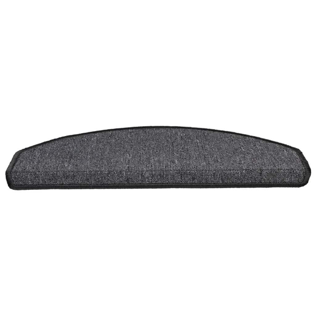 Stair Mats 10 pcs 65x24x4 cm Anthracite Half Round Large