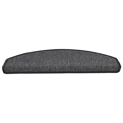 Stair Mats 10 pcs 65x24x4 cm Anthracite Half Round Large
