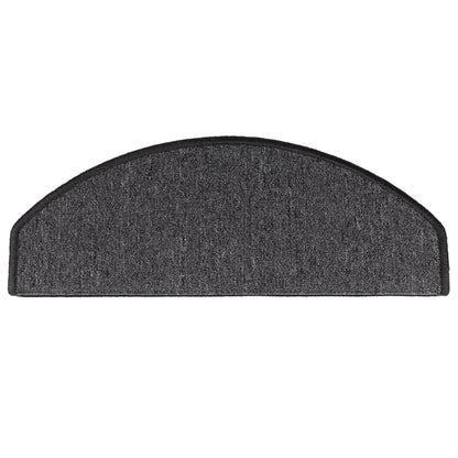 Stair Mats 10 pcs 65x24x4 cm Anthracite Half Round Large