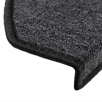 Stair Mats 10 pcs 65x24x4 cm Anthracite Half Round Large