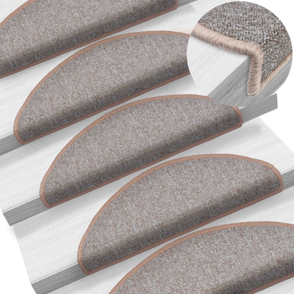 Stair mats 10 pcs 65 x 24 x 4 cm Light Brown