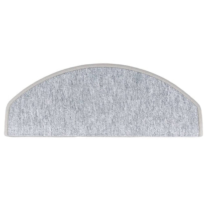 Stair Mats 10 pcs 65x24x4 cm Light Grey Half Round Large