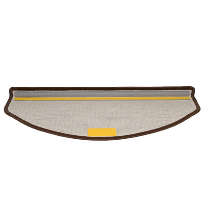 Stair Mats 10 pcs 65x24x4 cm Coffee Brown Half Round Large