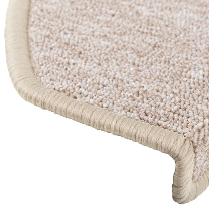 Stair Mats 10 pcs 65x24x4 cm Taupe Half Round Large
