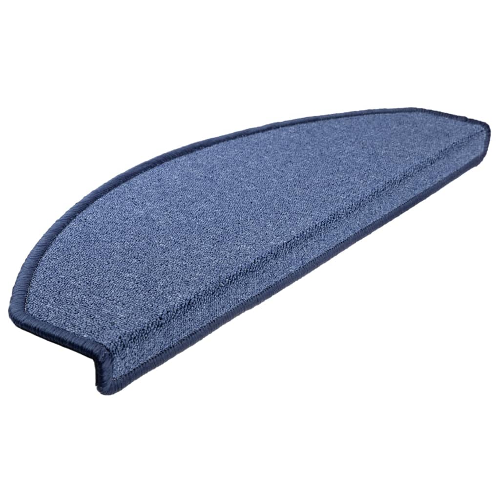 Stair Mats 10 pcs 65x24x4 cm Blue Half Round Large