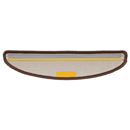 Stair Mats 10 pcs 56x17x3 cm Brown Half Round