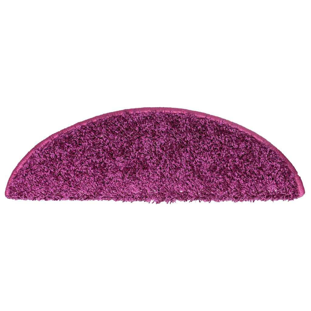 Stair Mats 10 pcs 56x17x3 cm Violet Half Round