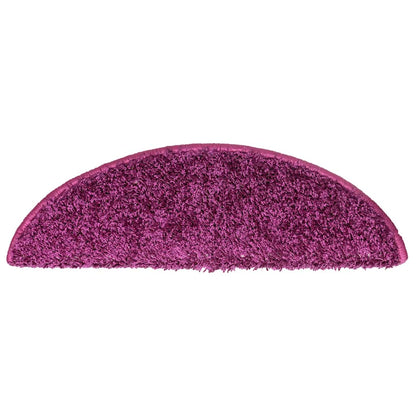Stair Mats 10 pcs 56x17x3 cm Violet Half Round
