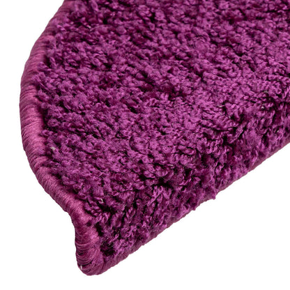 Stair Mats 10 pcs 56x17x3 cm Violet Half Round