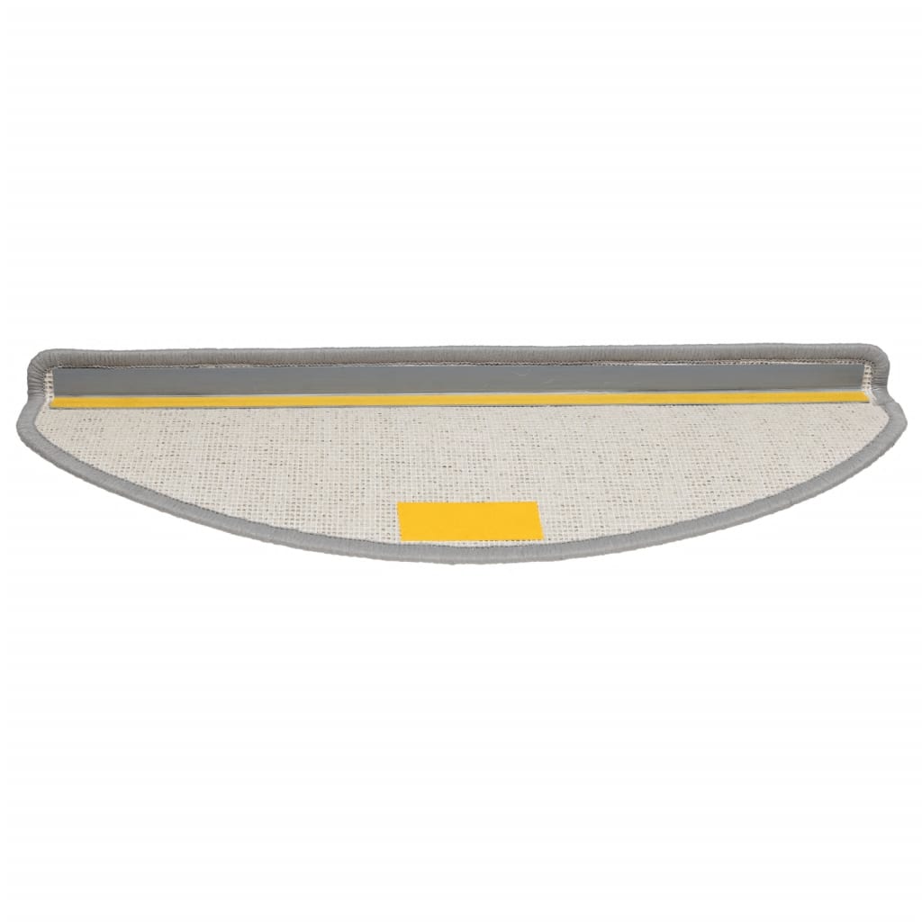 Stair Mats 10 pcs 65x21x4 cm Grey Half Round Large