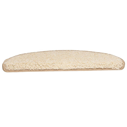 Stair Mats 10 pcs 65x21x4 cm Cream Half Round Large
