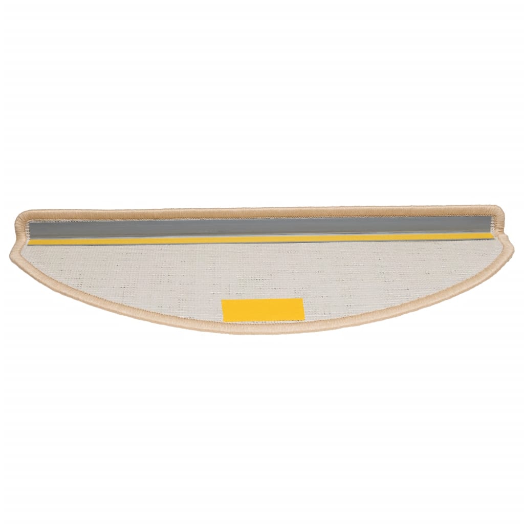 Stair Mats 10 pcs 65x21x4 cm Cream Half Round Large