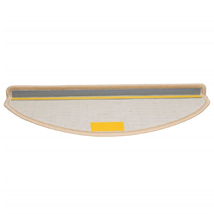 Stair Mats 10 pcs 65x21x4 cm Cream Half Round Large