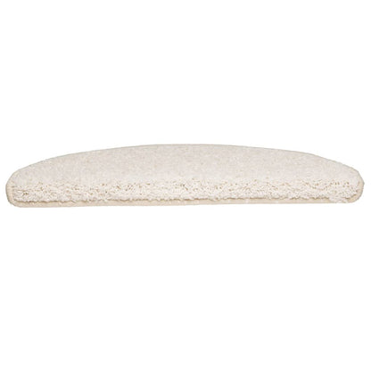 Stair Mats 10 pcs 65x21x4 cm White Half Round Large
