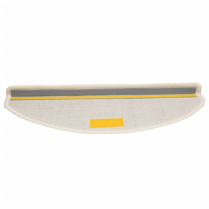 Stair Mats 10 pcs 65x21x4 cm White Half Round Large