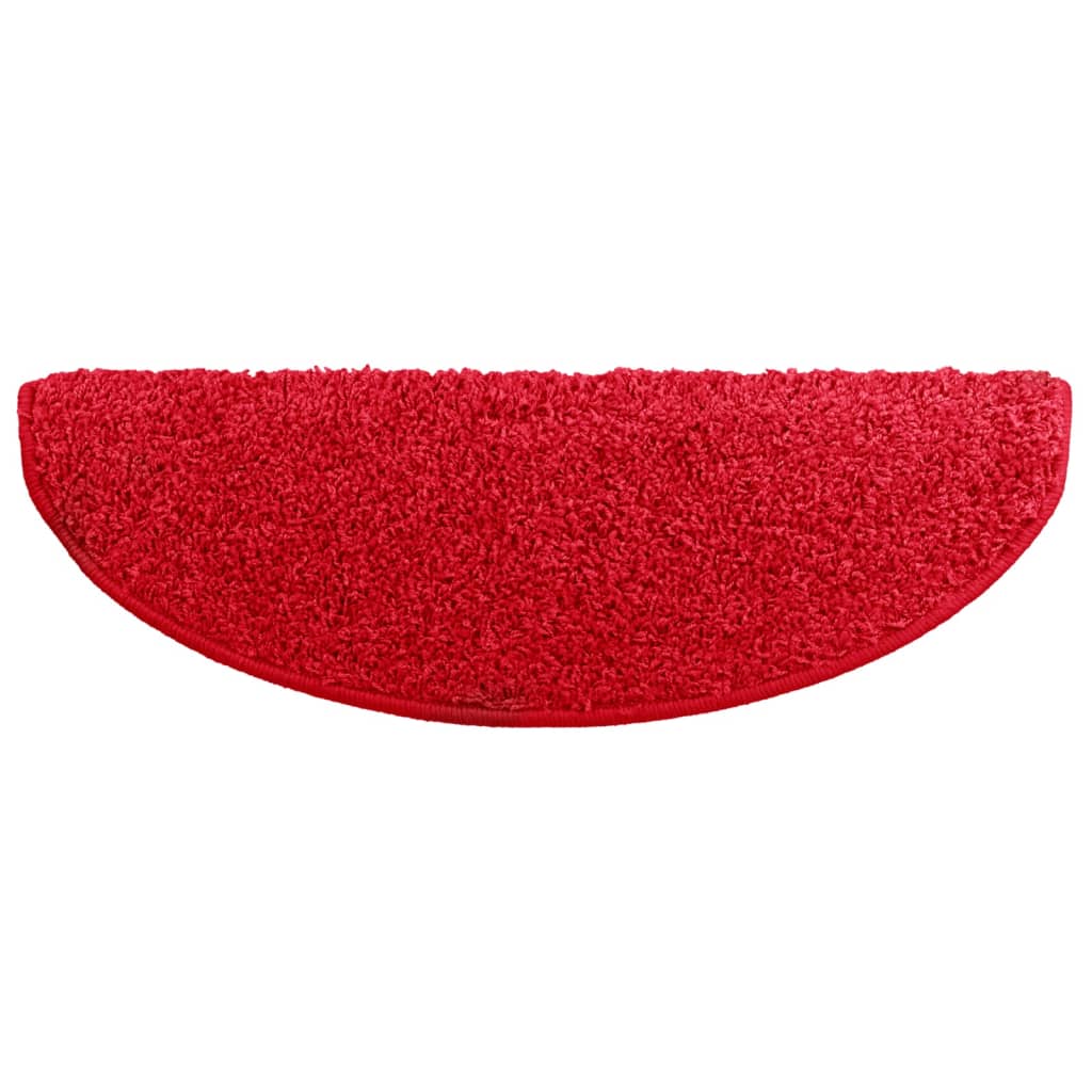 Stair Mats 10 pcs 65x21x4 cm Red Half Round Large