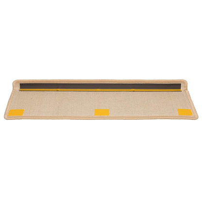 Stair Mats 10 pcs 65x21x4 cm Cream Rectangular Edge