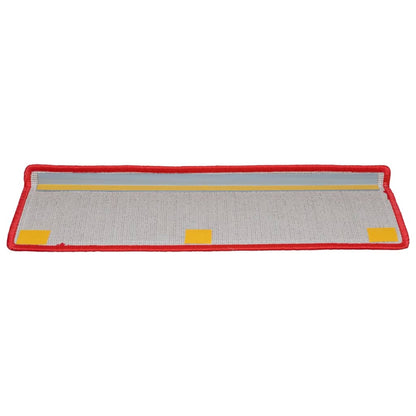 Stair Mats 10 pcs 65x21x4 cm Red Rectangular Edge