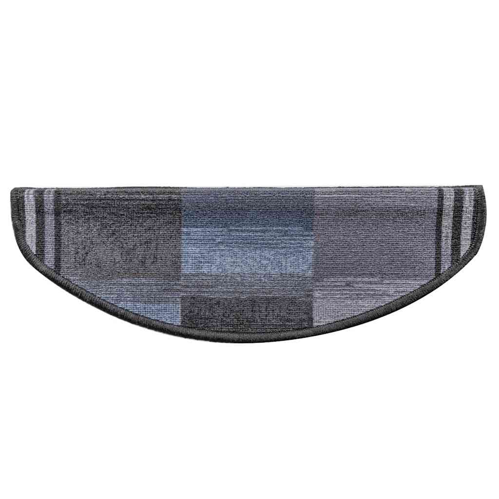 Stair Mats Self-adhesive 5 pcs 65x21x4 cm Black and Grey