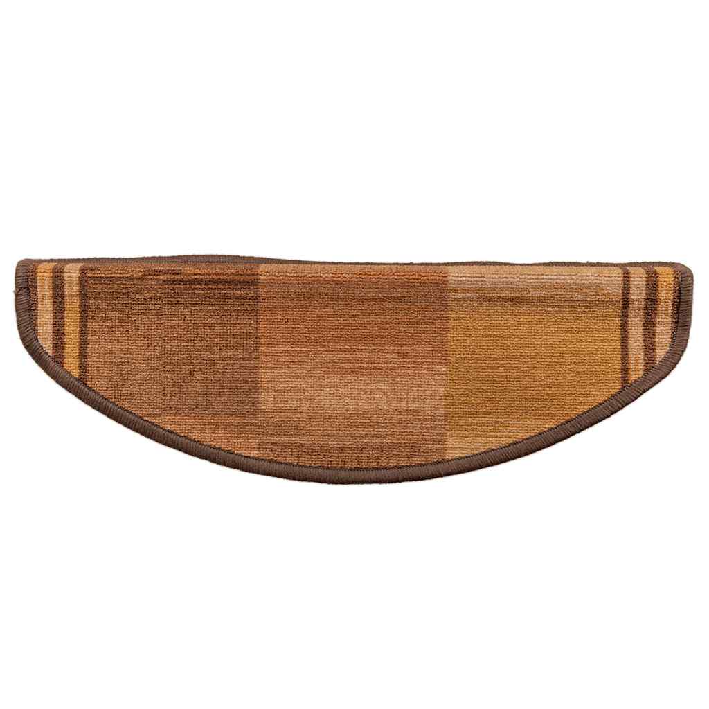 Stair Mat | Set of 10 | Brown | Polyamide | Standard | Non-slip
