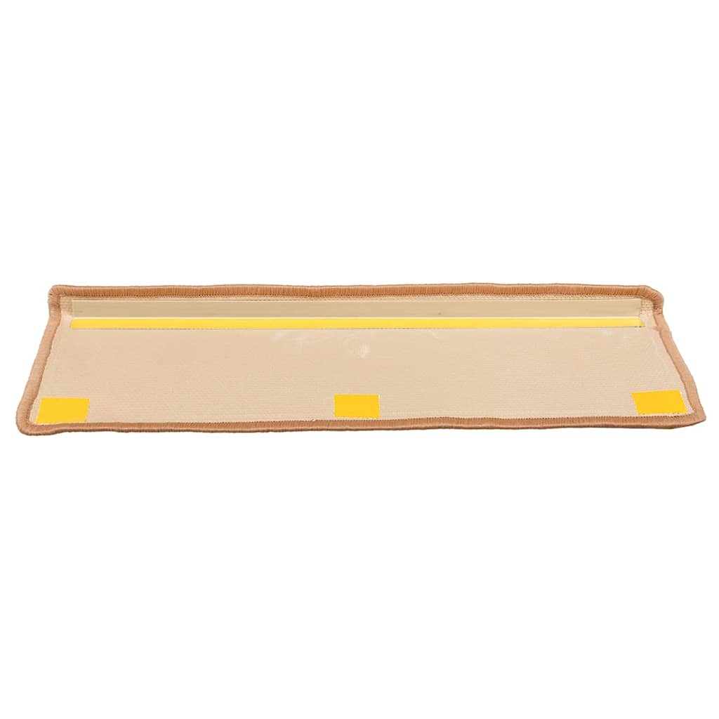 Stair Mats Self-adhesive 5 pcs 65x21x4 cm Beige