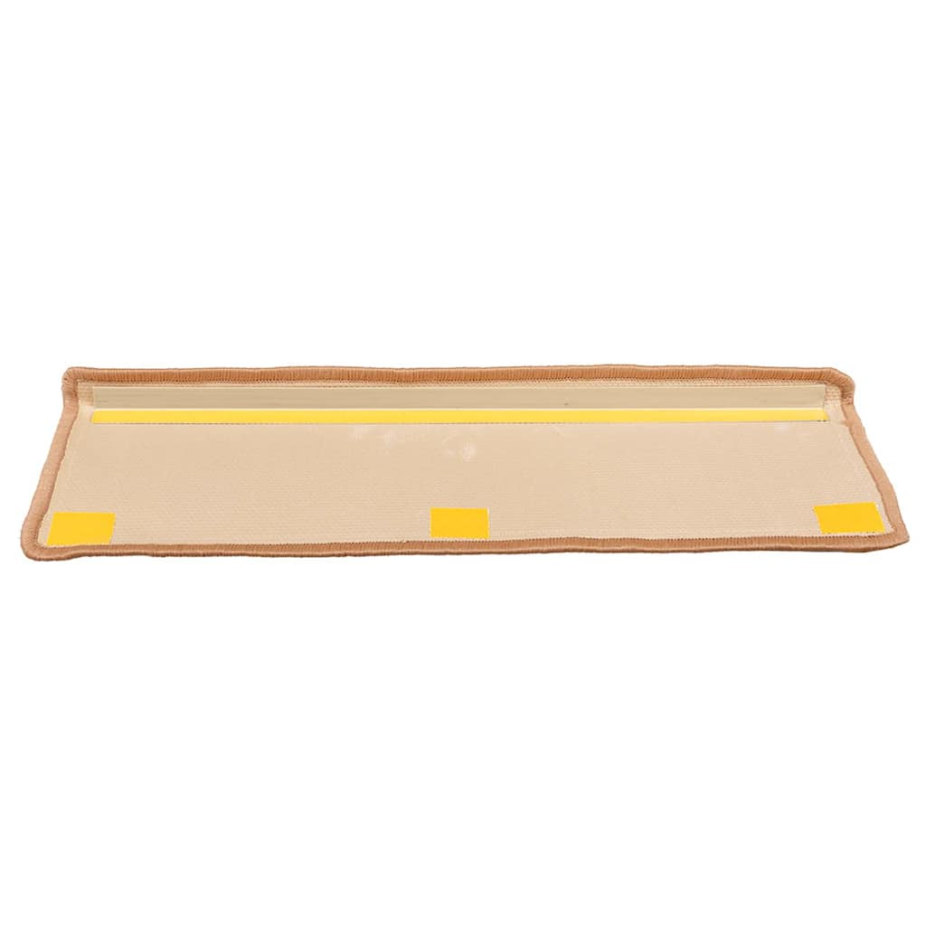 Stair Mats Self-adhesive 10 pcs 65x21x4 cm Beige