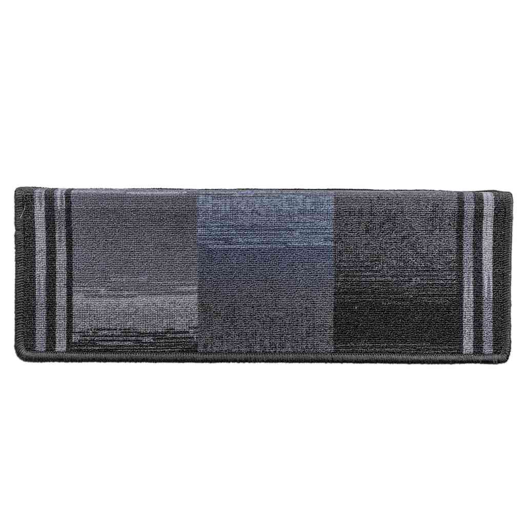 Stair Mat | Set of 5 | Black and grey | 100% Polyamide tufted