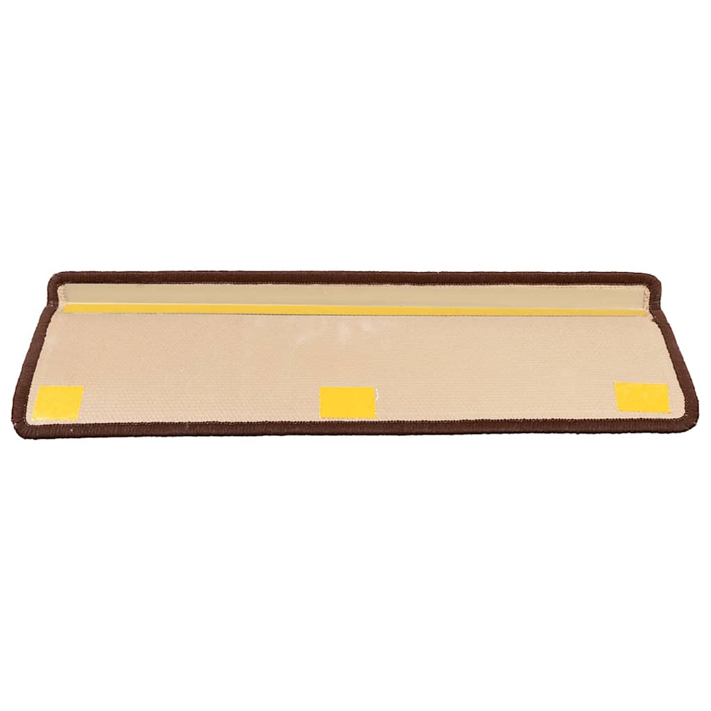 Stair Mat | Set of 5 | Brown | 100% Polyamide tufted | 65x21x4cm