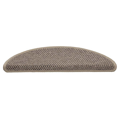 Stair Mats Self-adhesive Sisal-Look 15 pcs 56x17x3 cm Dark Beige