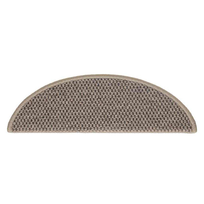Stair Mats Self-adhesive Sisal-Look 15 pcs 56x17x3 cm Dark Beige