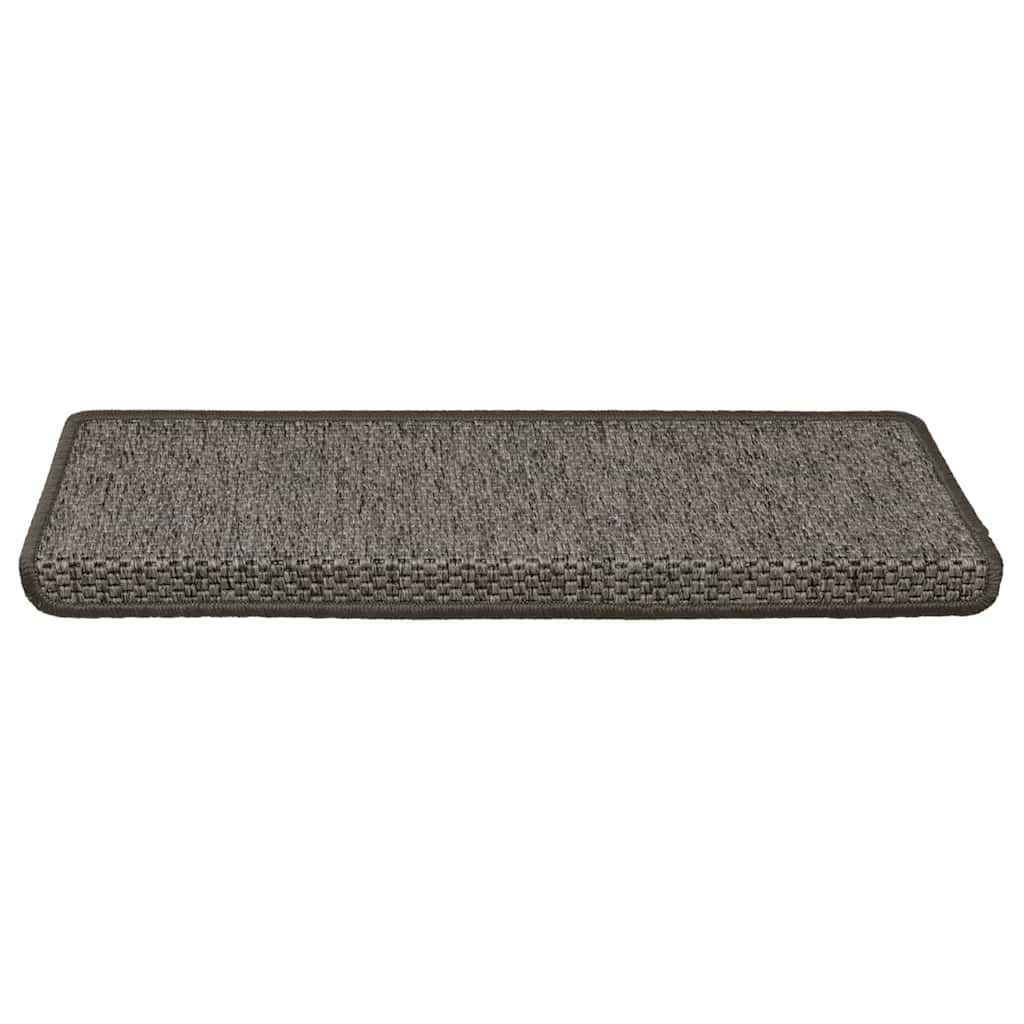 Stair Mats Self-adhesive Sisal-Look 15 pcs 65x21x4 cm Grey and Beige