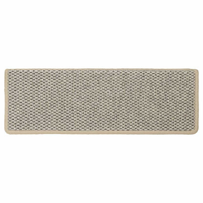 Stair Mats Self-adhesive Sisal-Look 15 pcs 65x21x4 cm Light Green
