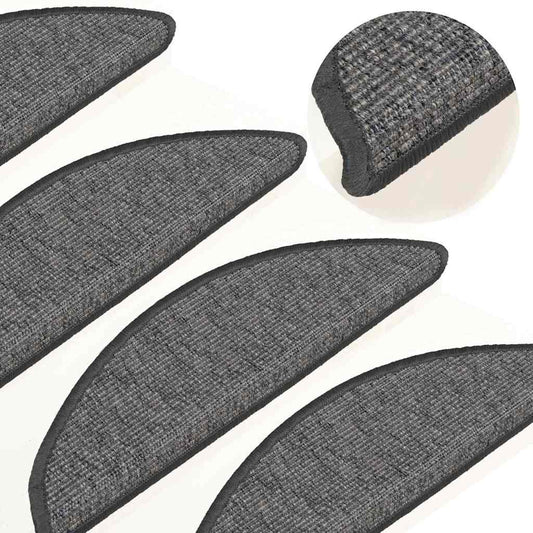 Stair Mat | Set of 15 | Beige and Grey | 91% Polypropylene, 9% Polyester