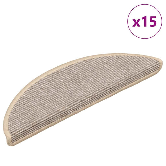 Stair Mat | Set of 15 | Silver | Fabric (91% polypropylene, 9% polyester)