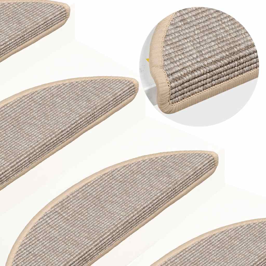 Stair Mats 15 pcs 56x17x3 cm Silver Half Round