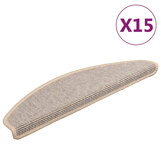 Stair Mat | Set of 15 | Silver | 91% Polypropylene, 9% Polyester